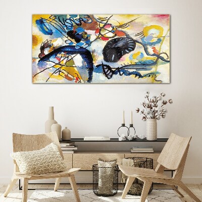 Abstract landscape of colors Glass Wall Art