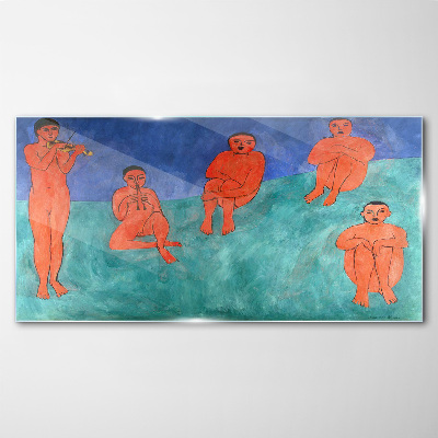 Musical meeting in color Glass Wall Art