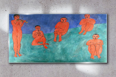 Musical meeting in color Glass Wall Art