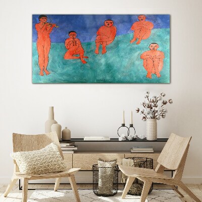Musical meeting in color Glass Wall Art