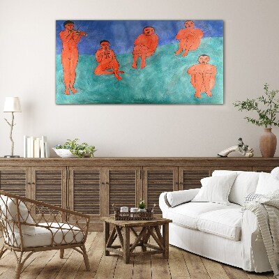 Musical meeting in color Glass Wall Art