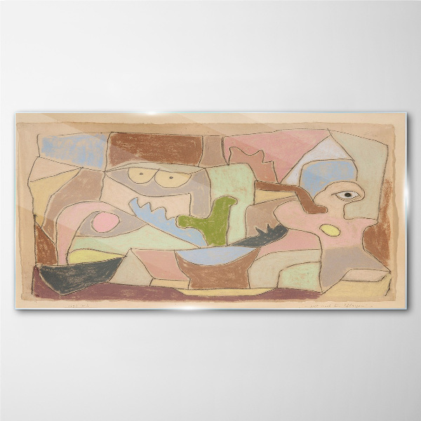 Abstract landscape of emotions Glass Wall Art