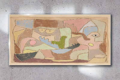 Abstract landscape of emotions Glass Wall Art