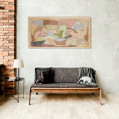 Abstract landscape of emotions Glass Wall Art