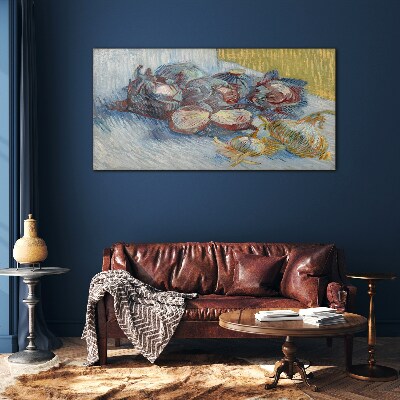 Vegetables on the table Glass Wall Art