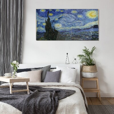 Starry Night Over the Rhone Glass Wall Art