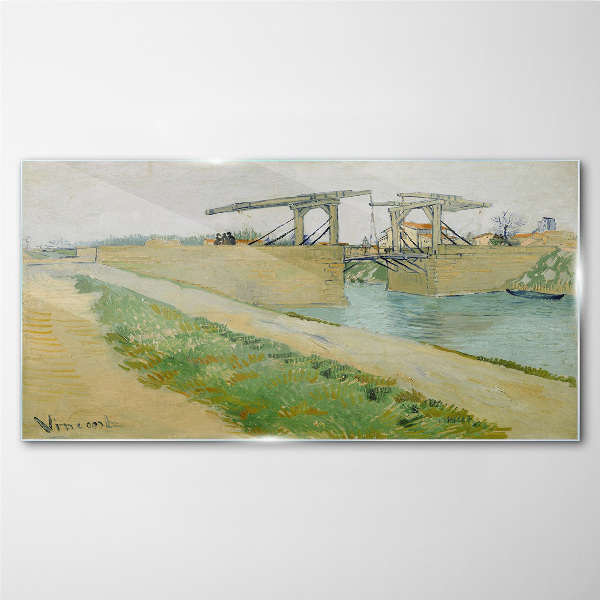 Bridges over water Glass Wall Art