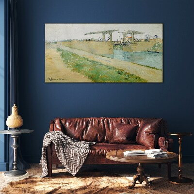 Bridges over water Glass Wall Art