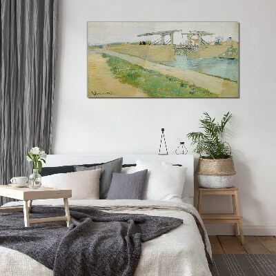 Bridges over water Glass Wall Art