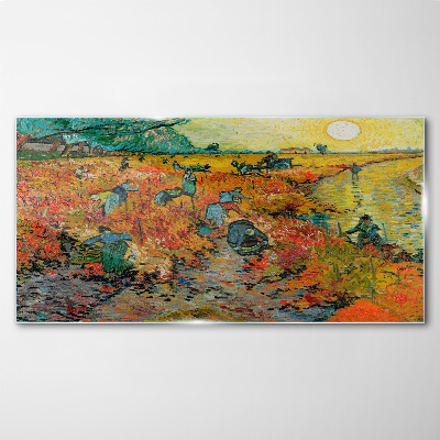 Wheat gatherers Glass Wall Art