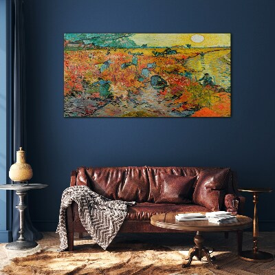 Wheat gatherers Glass Wall Art