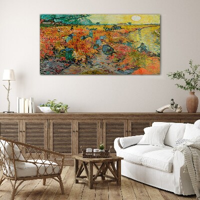 Wheat gatherers Glass Wall Art