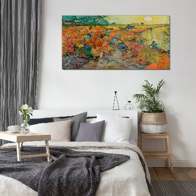 Wheat gatherers Glass Wall Art