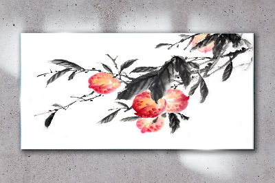 Floral accents in a delicate style Glass Wall Art