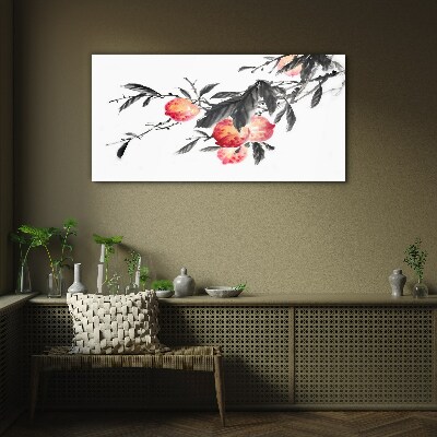 Floral accents in a delicate style Glass Wall Art