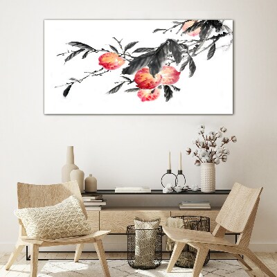 Floral accents in a delicate style Glass Wall Art