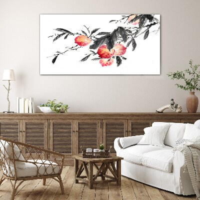 Floral accents in a delicate style Glass Wall Art