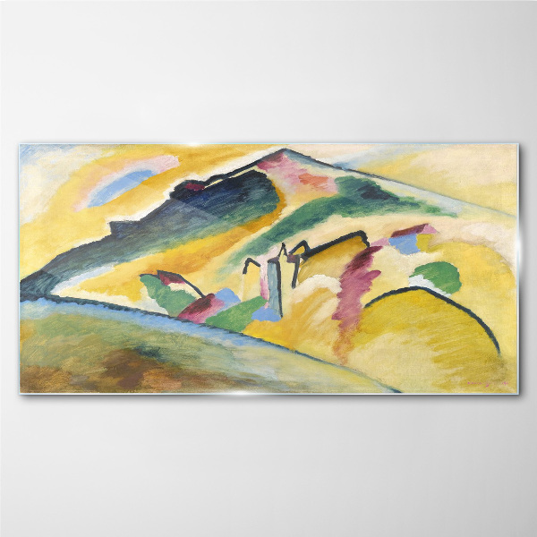 The colors of the mountain landscape Glass Wall Art