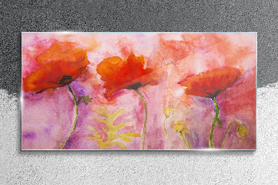 A floral dream in shades of pink Glass Wall Art