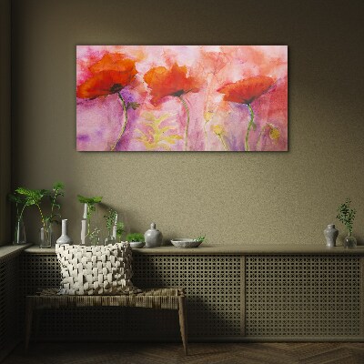 A floral dream in shades of pink Glass Wall Art