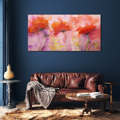 A floral dream in shades of pink Glass Wall Art