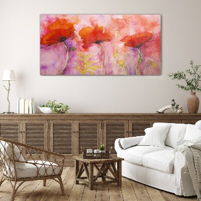 A floral dream in shades of pink Glass Wall Art