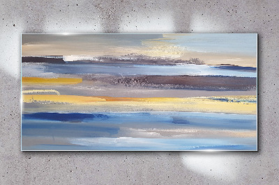Calm waves of colors Glass Wall Art