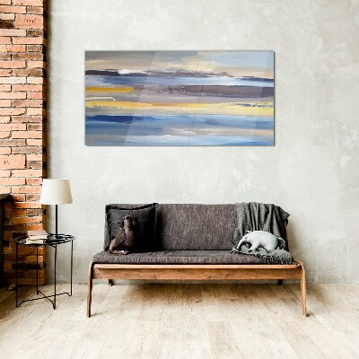 Calm waves of colors Glass Wall Art