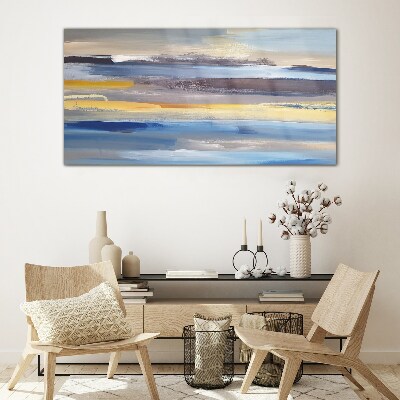 Calm waves of colors Glass Wall Art