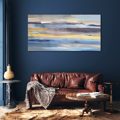 Calm waves of colors Glass Wall Art