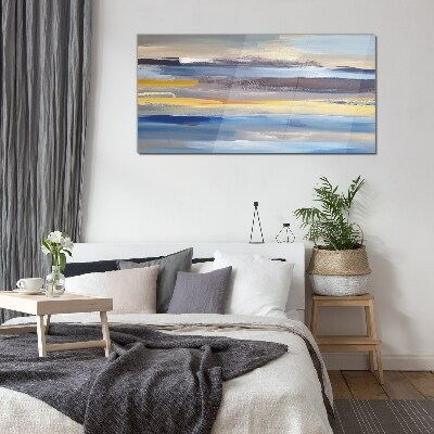 Calm waves of colors Glass Wall Art