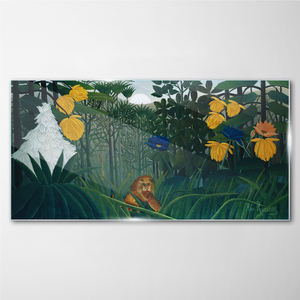 Mysterious forest with wild nature Glass Wall Art