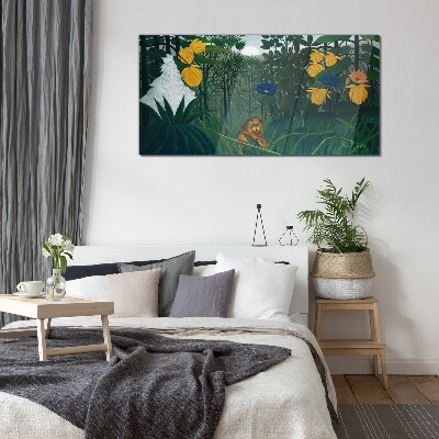 Mysterious forest with wild nature Glass Wall Art