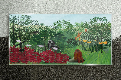 Tropical forest Glass Wall Art