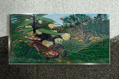 The mysterious world of the jungle Glass Wall Art