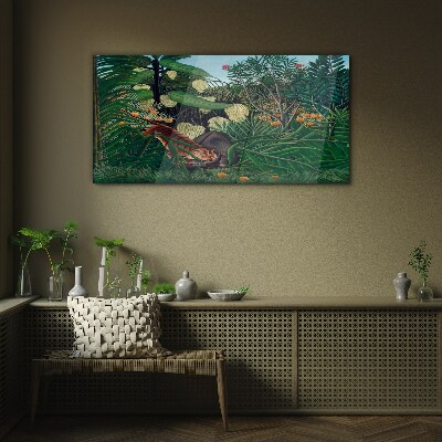 The mysterious world of the jungle Glass Wall Art