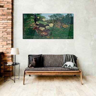 The mysterious world of the jungle Glass Wall Art