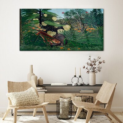 The mysterious world of the jungle Glass Wall Art
