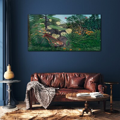 The mysterious world of the jungle Glass Wall Art