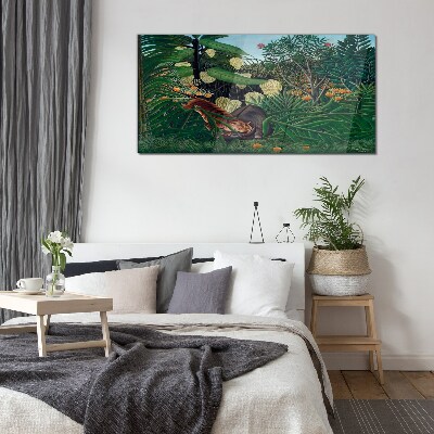 The mysterious world of the jungle Glass Wall Art