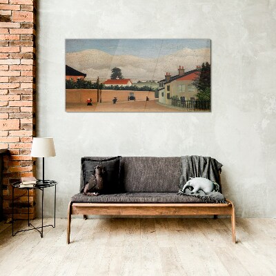 A quiet street in the landscape Glass Wall Art