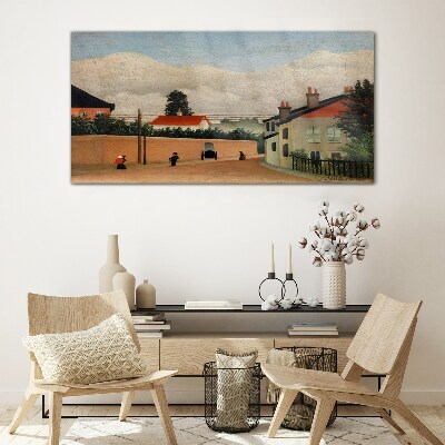 A quiet street in the landscape Glass Wall Art