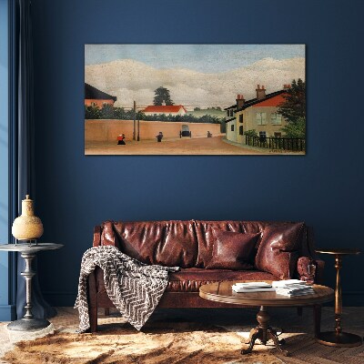 A quiet street in the landscape Glass Wall Art