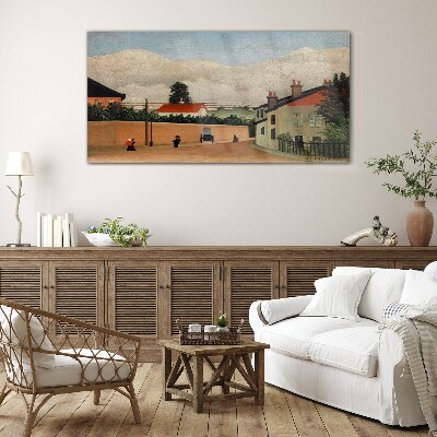 A quiet street in the landscape Glass Wall Art