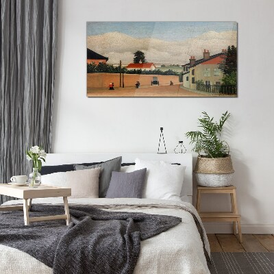 A quiet street in the landscape Glass Wall Art