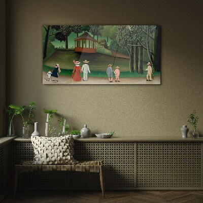 A walk in the park Glass Wall Art