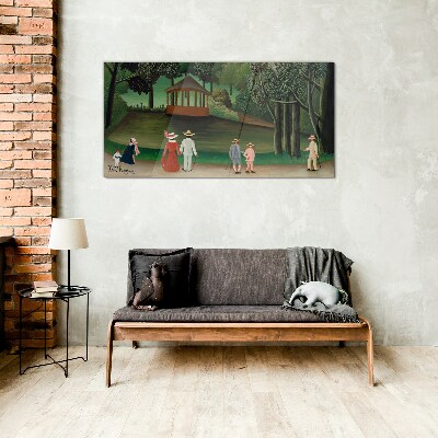 A walk in the park Glass Wall Art