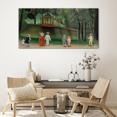 A walk in the park Glass Wall Art
