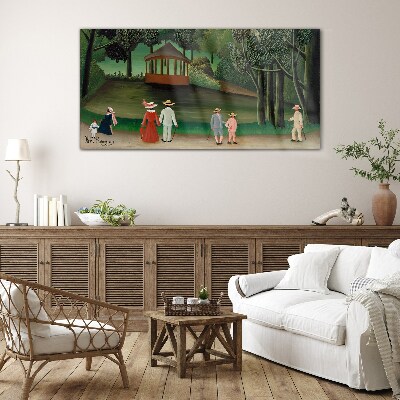 A walk in the park Glass Wall Art