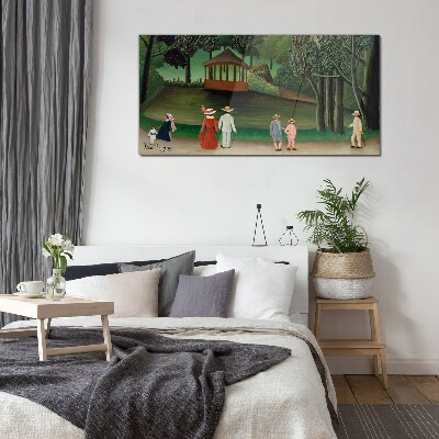 A walk in the park Glass Wall Art